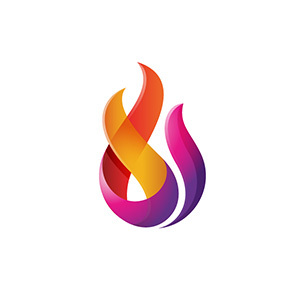 لوگو خلاقانه شعله آتش